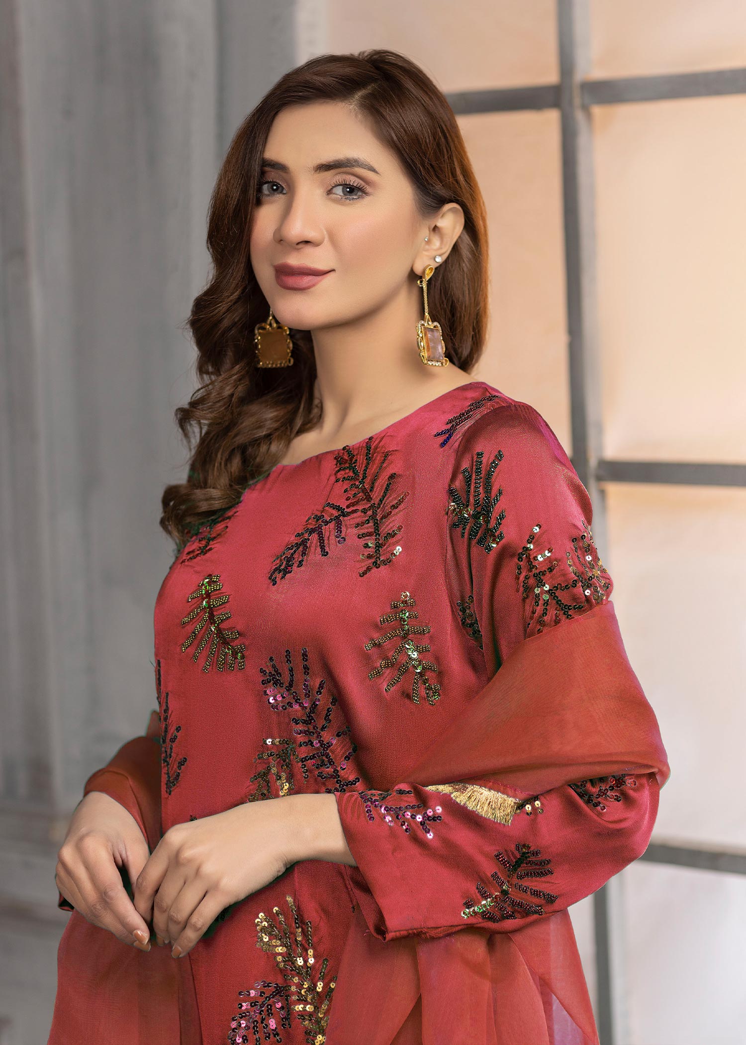 Rang-e-Meeras Palm silk 2 Women 3pcs
