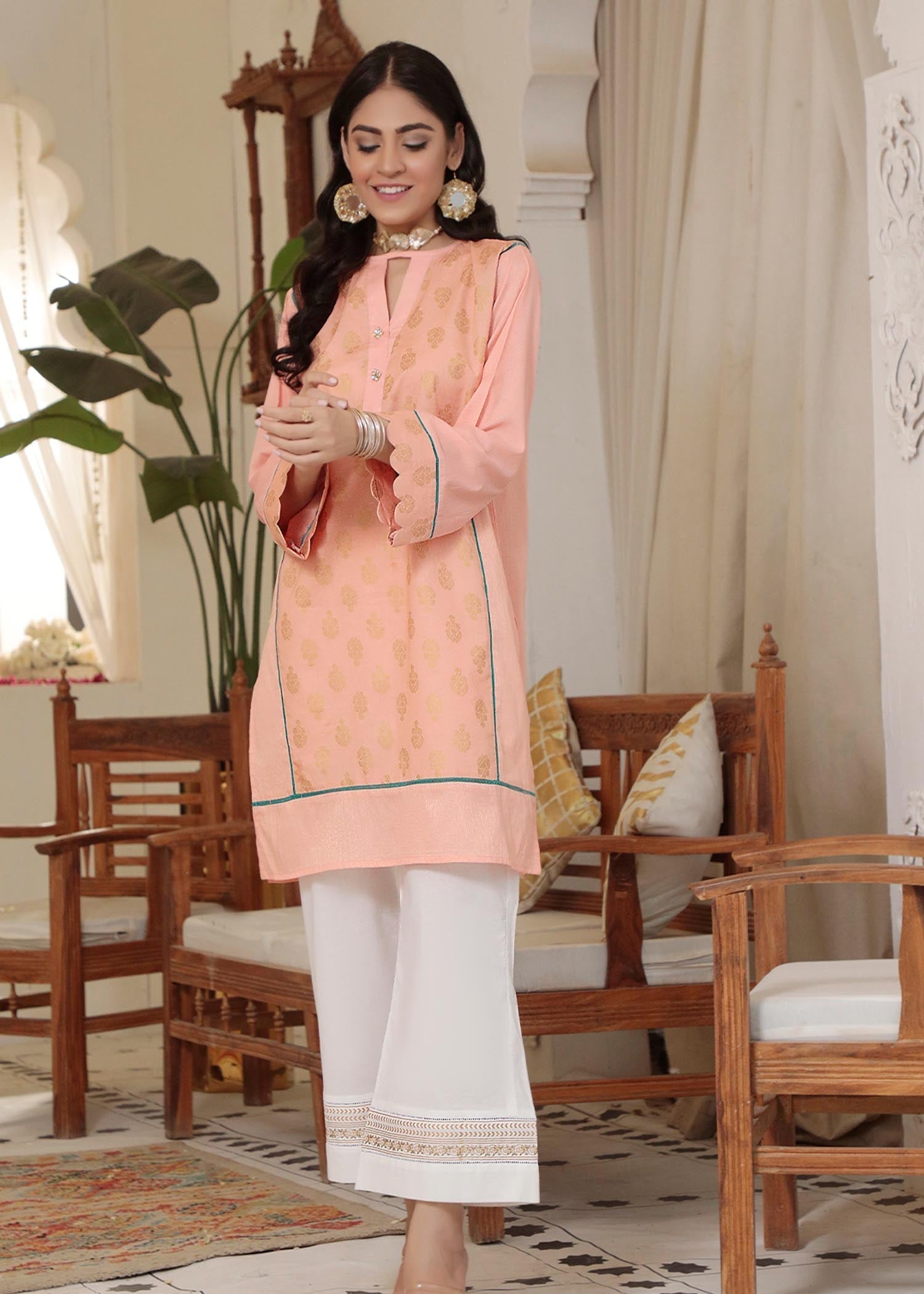 Kumash Textiles Peach Kurti Women 1pcs