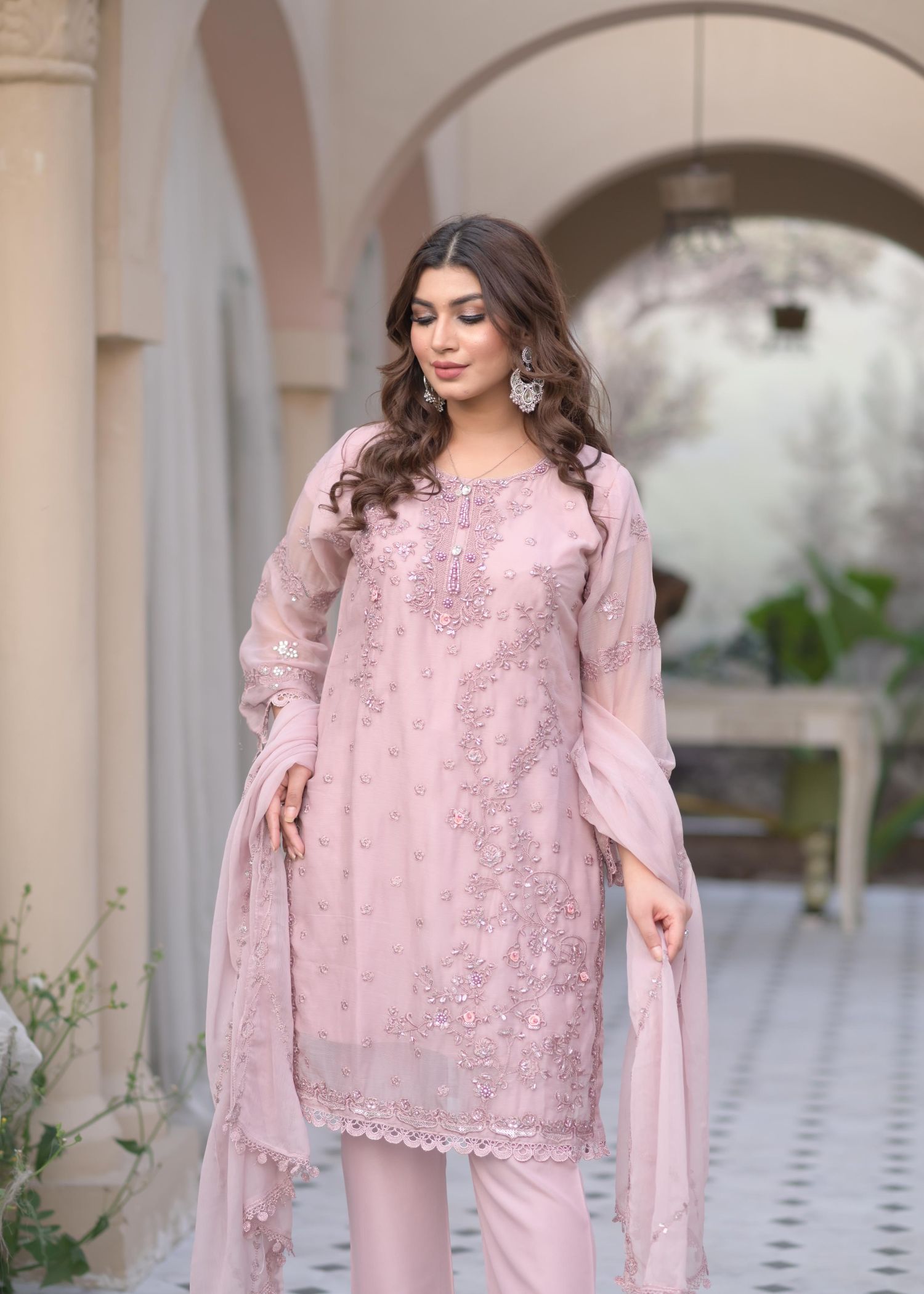 Rangoon Clothing Zariya Pastel Pink Women 3pcs