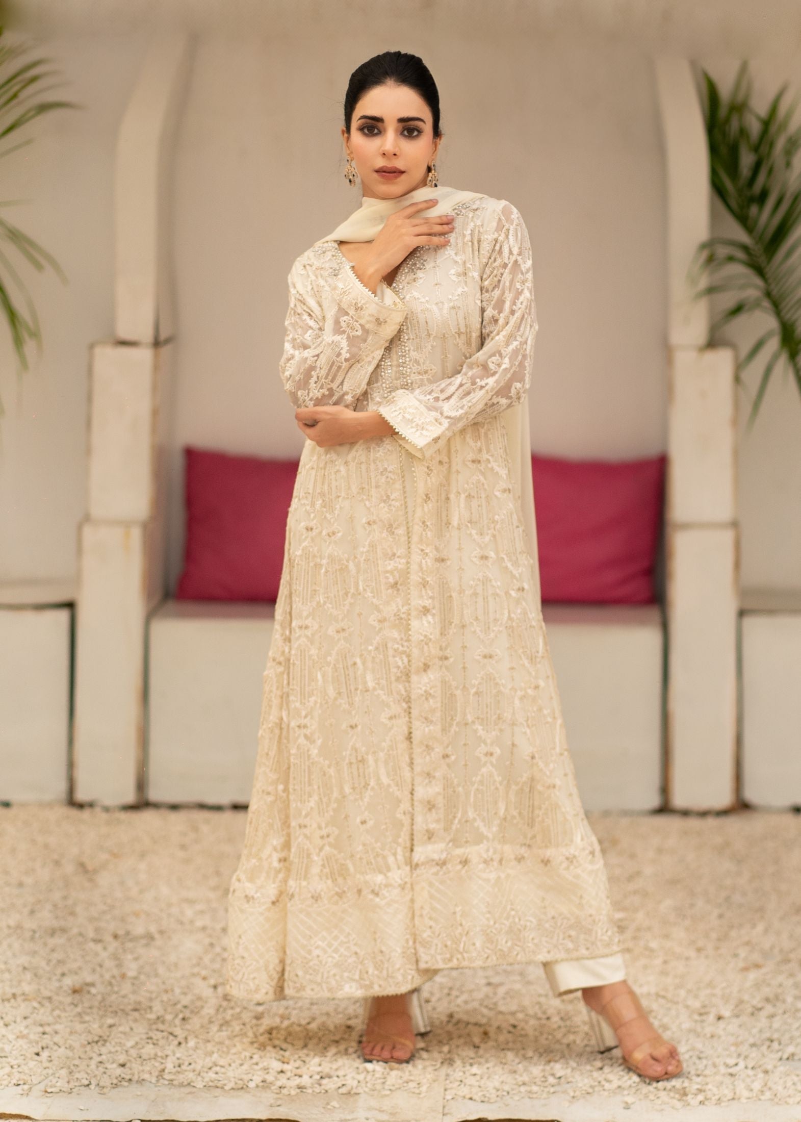 Alsiyab Mannat Off White Women 3pcs