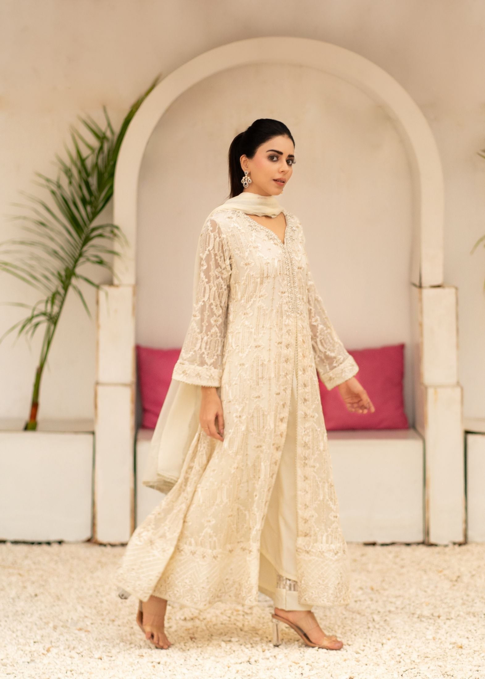 Alsiyab Mannat Off White Women 3pcs