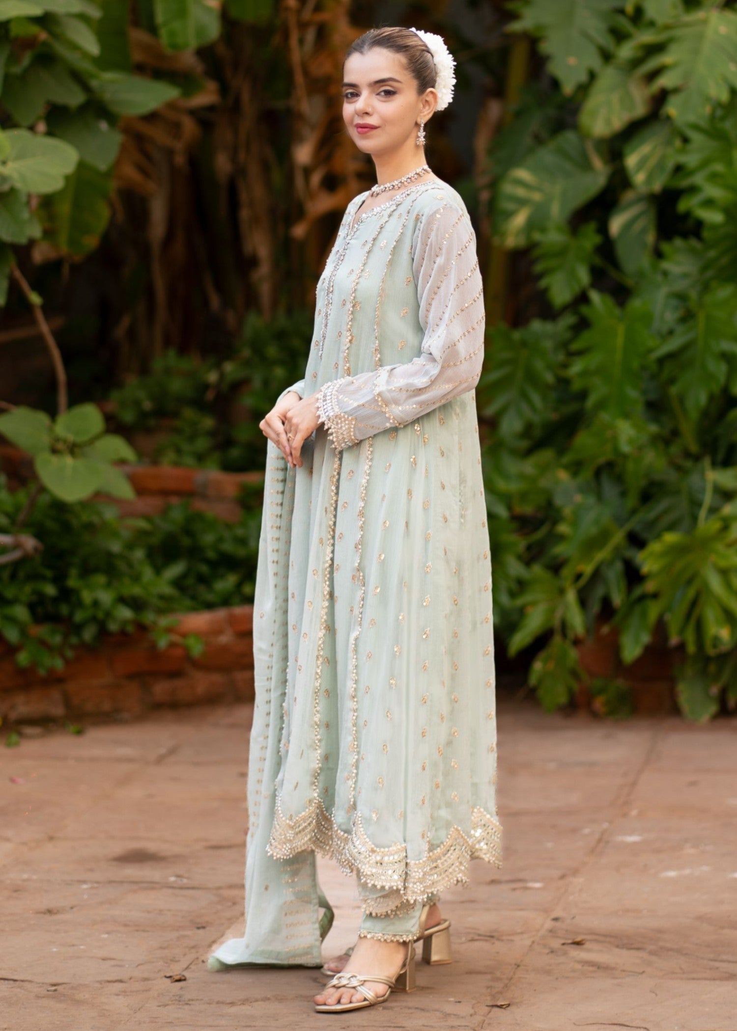 Al-Harir Apparel Gulaal Powder Blue Women 3pcs