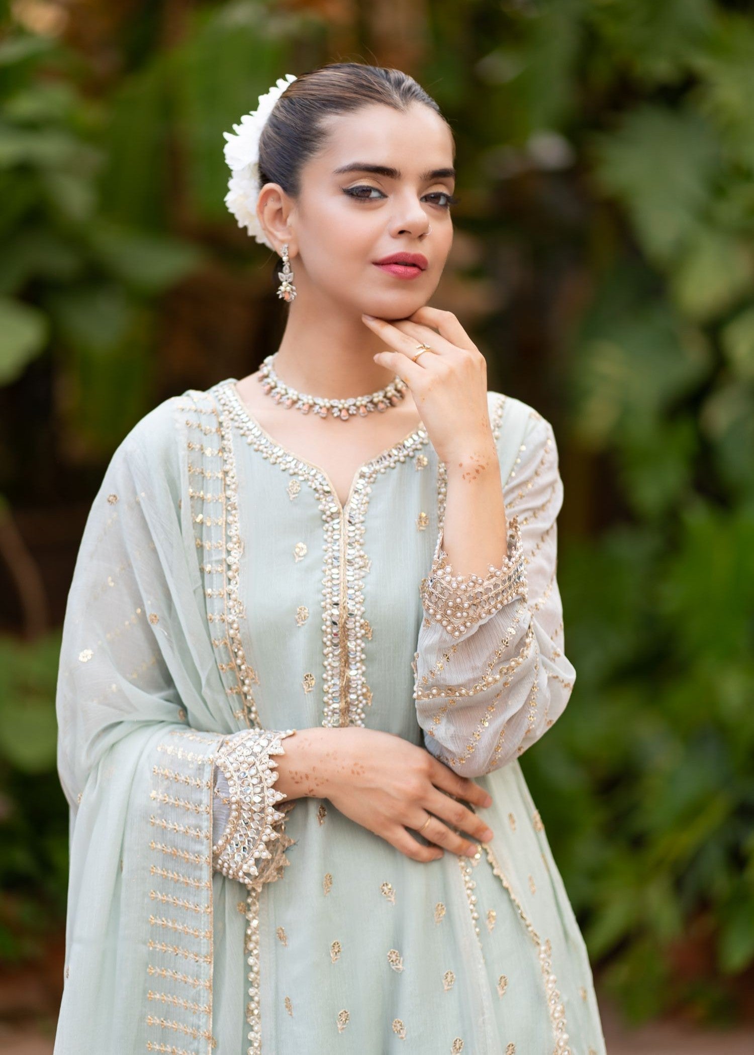 Al-Harir Apparel Gulaal Powder Blue Women 3pcs