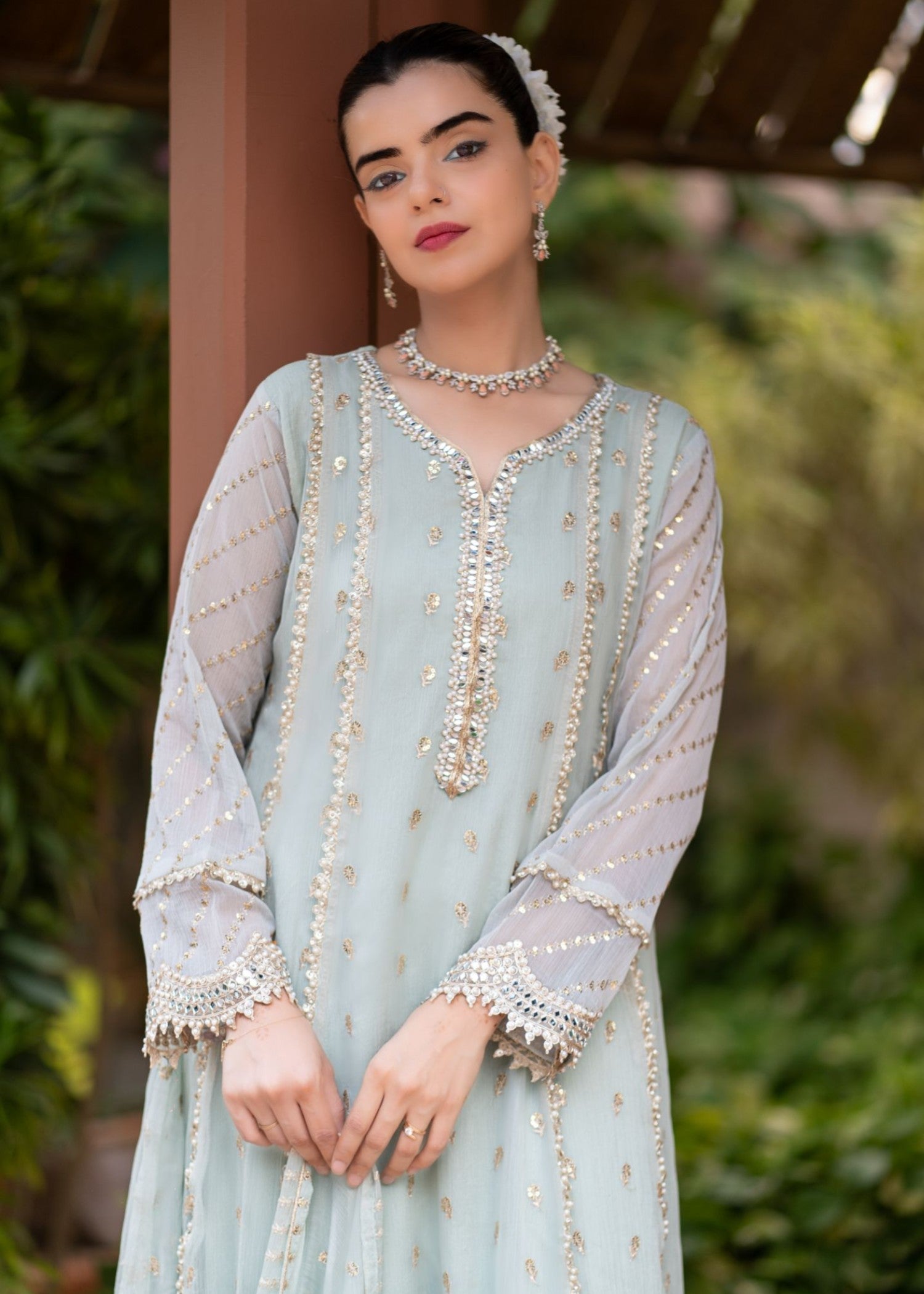 Al-Harir Apparel Gulaal Powder Blue Women 3pcs