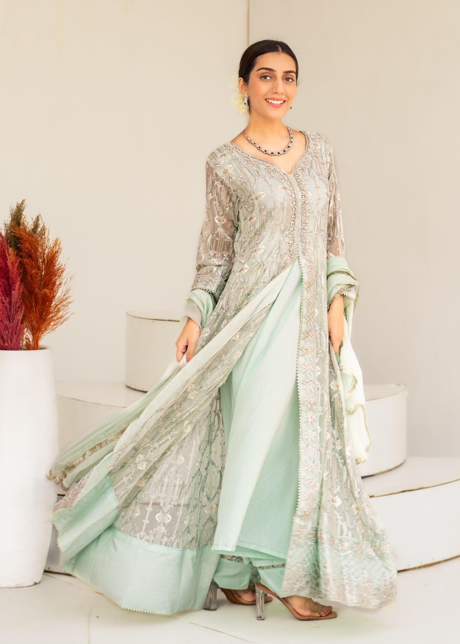Alsiyab Mannat Mint Green Women 3pcs