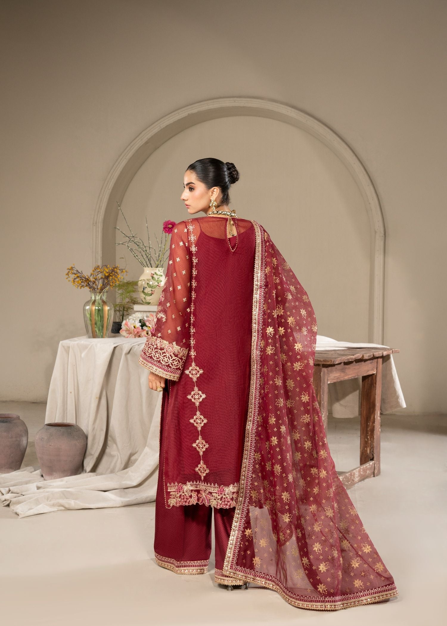 Amar Eclant Glittery Red 24 Women 3pcs