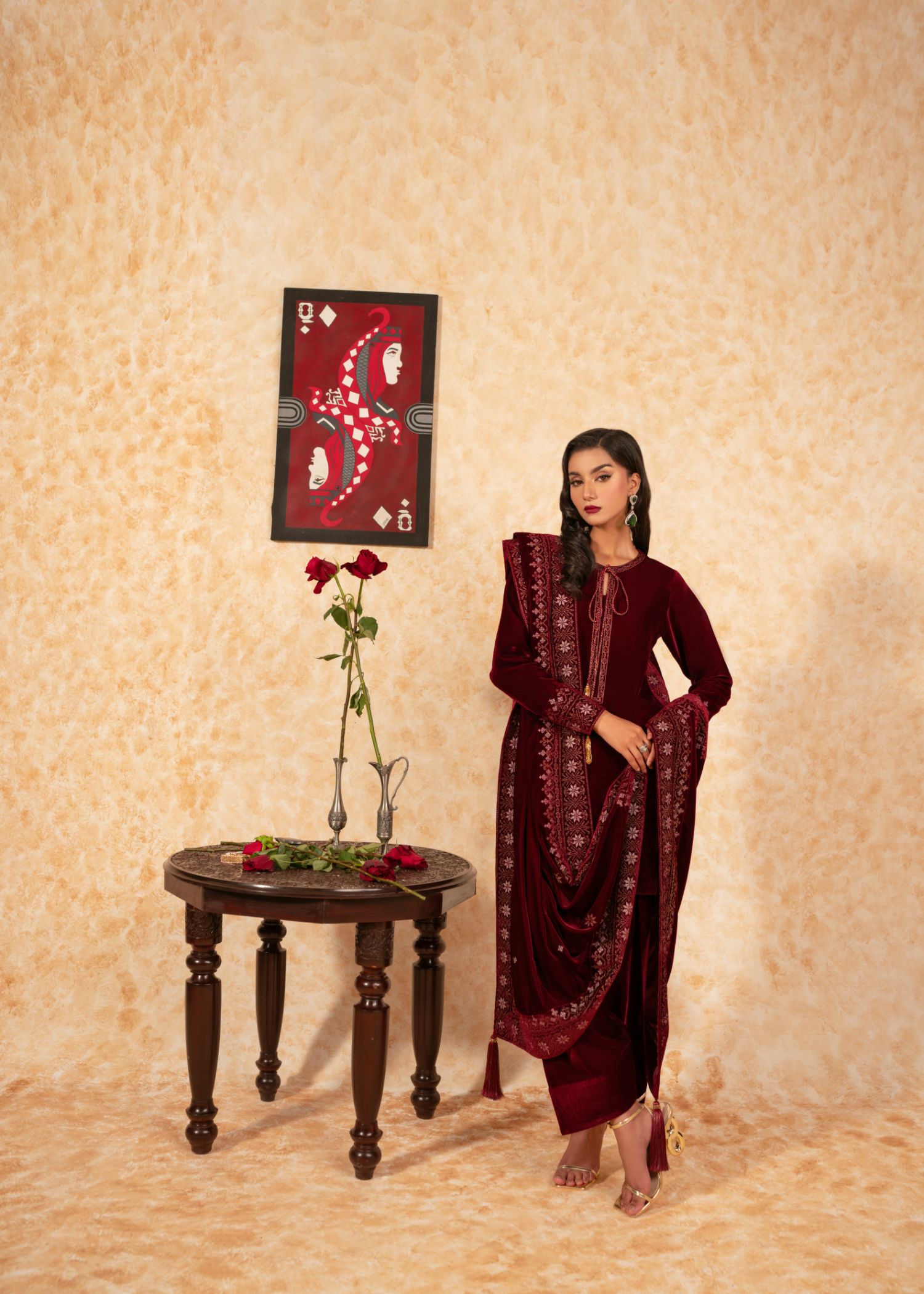 Fozia Khalid Garnet Women 2pcs