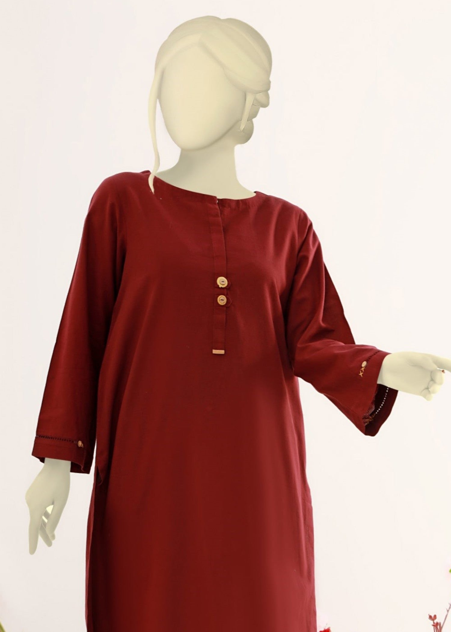 Hamna Kalim sadat comfirt maroon two piece Women 2pcs