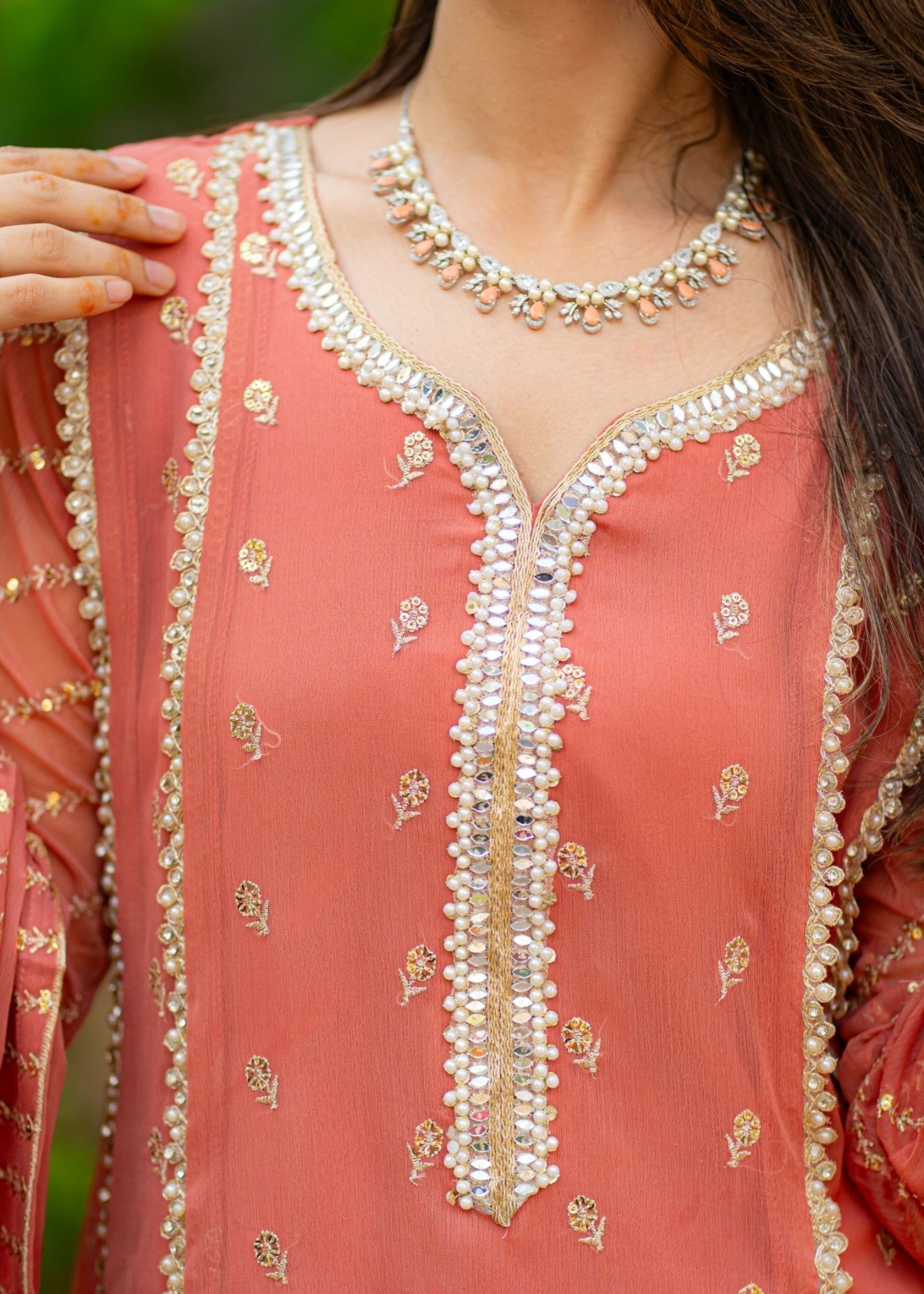 Al-Harir Apparel Gulaal Peach Women 3pcs