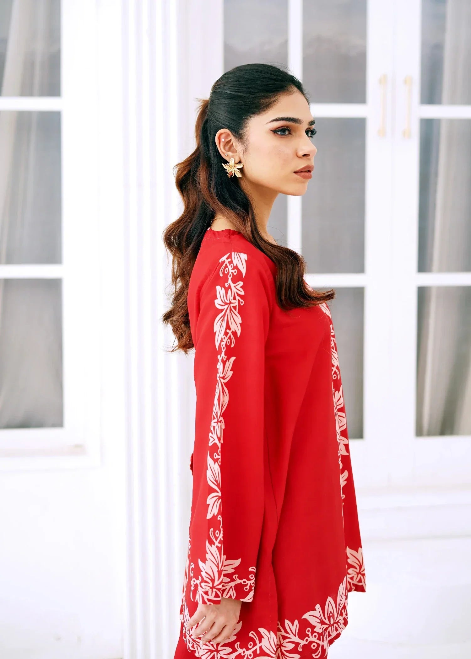 Nairah Red Coral Women 2pcs