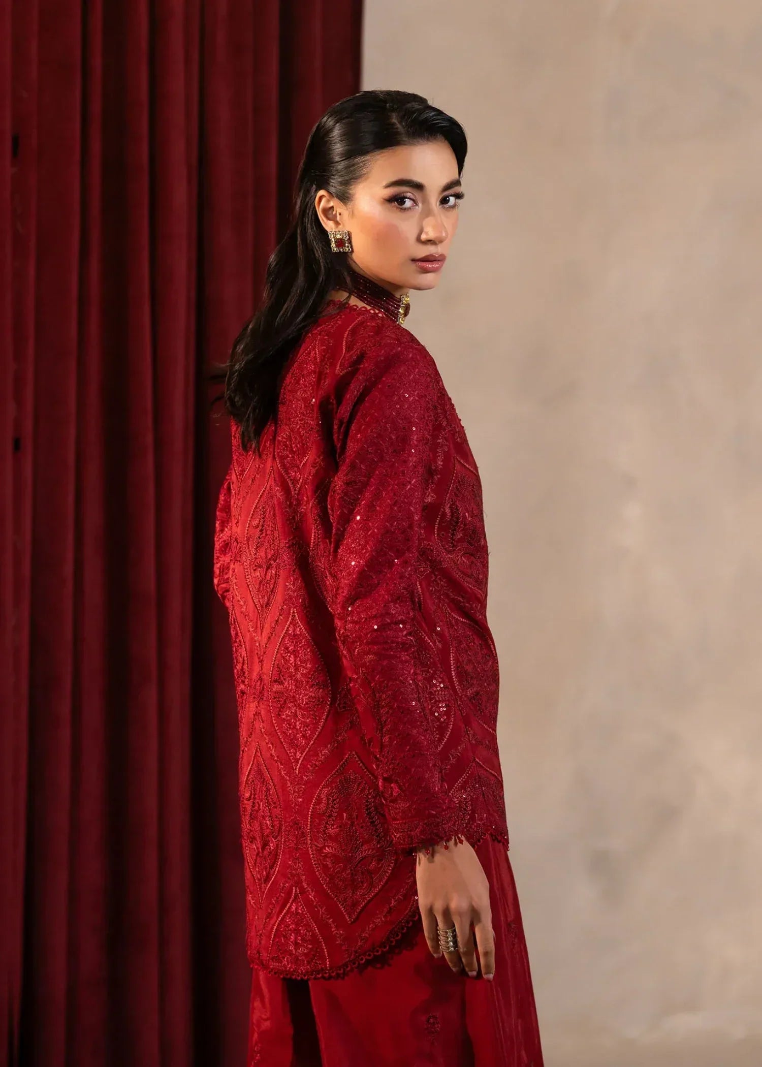 Khurshid Scarlet Women 3pcs