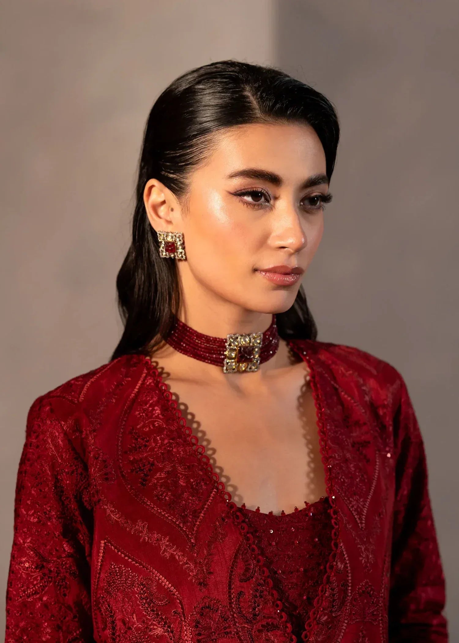 Khurshid Scarlet Women 3pcs