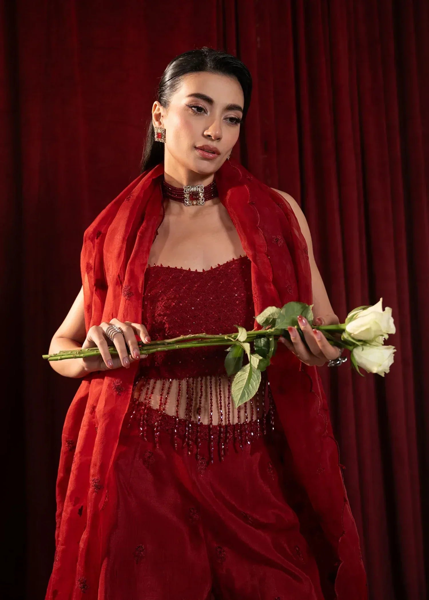 Khurshid Scarlet Women 3pcs