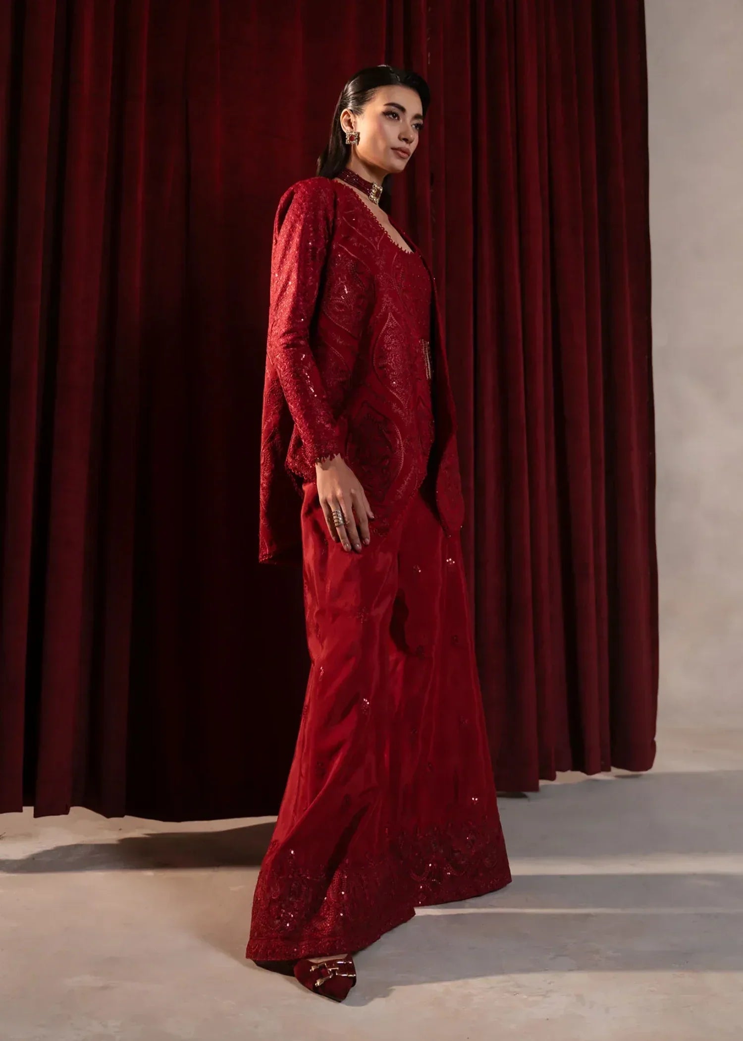 Khurshid Scarlet Women 3pcs