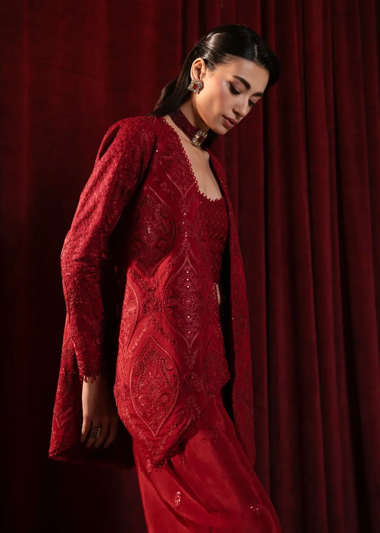 Khurshid Scarlet Women 3pcs