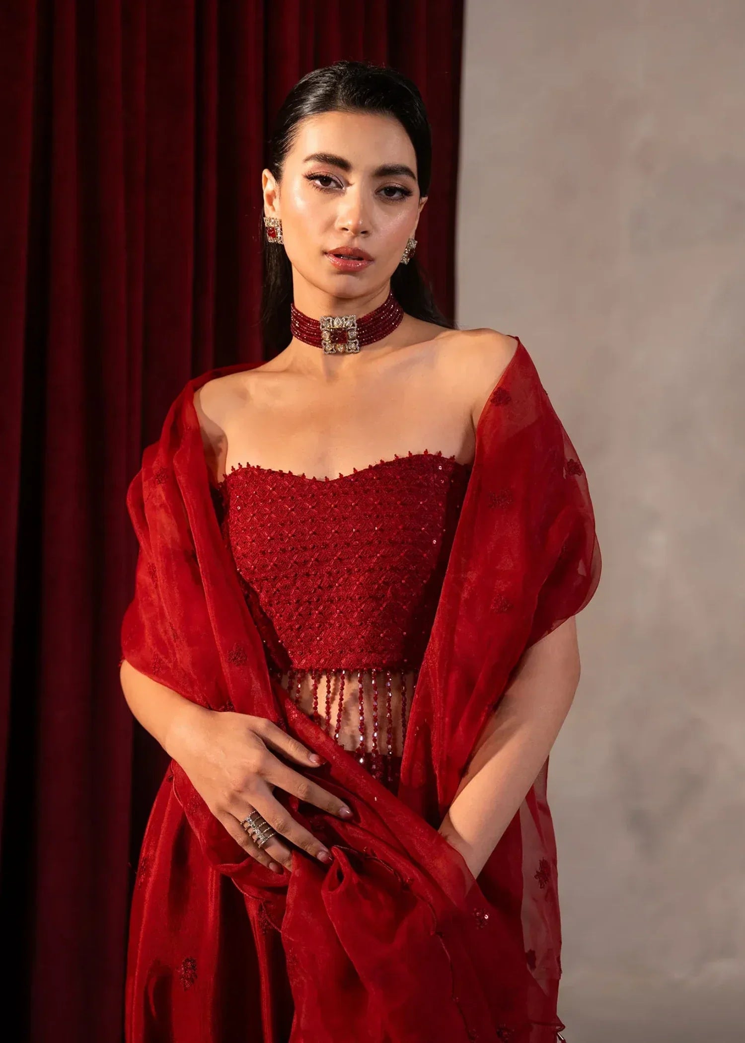 Khurshid Scarlet Women 3pcs