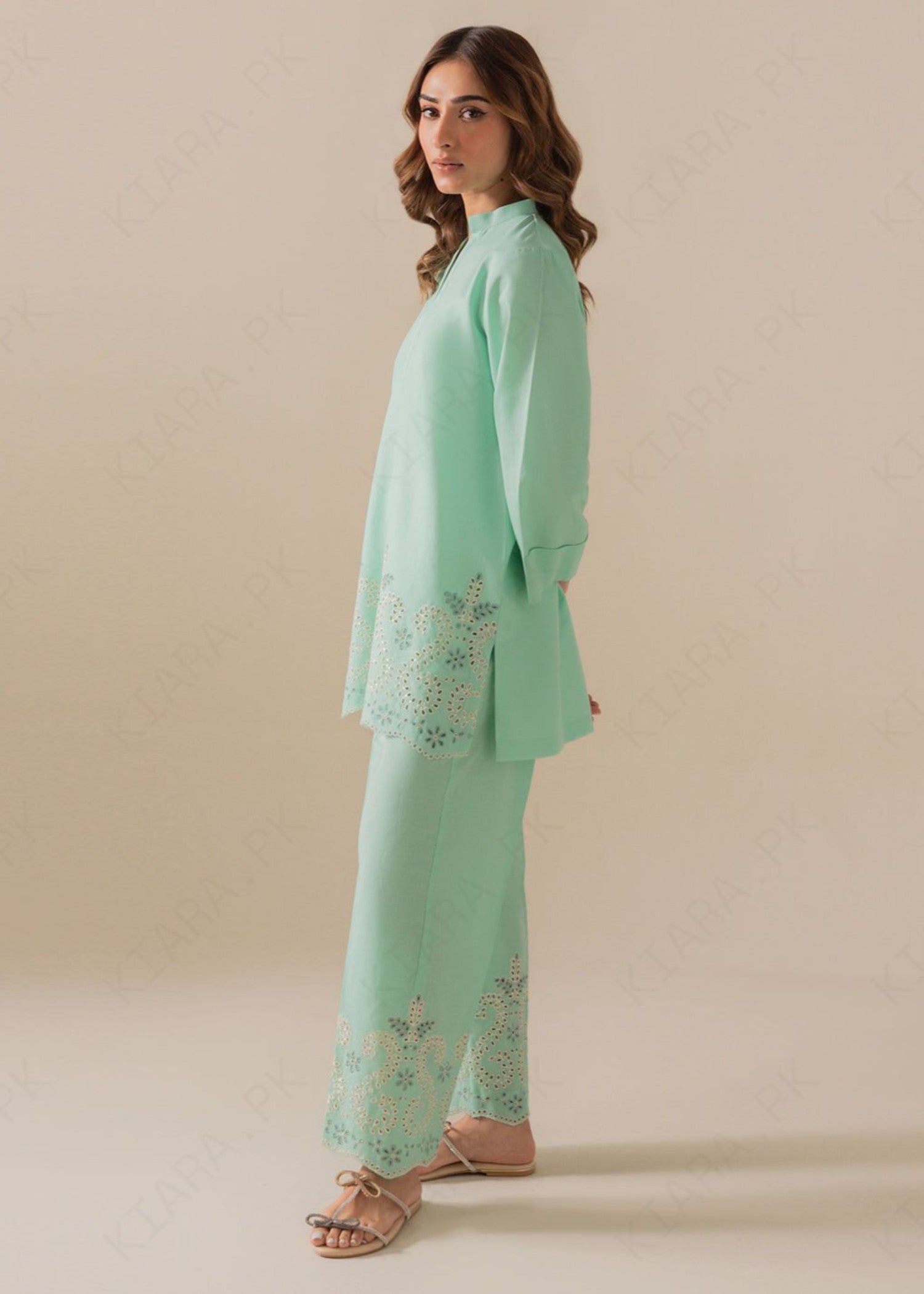 Kiara SEAFOAM SLD03 25 Embroidered Set Women 2pcs