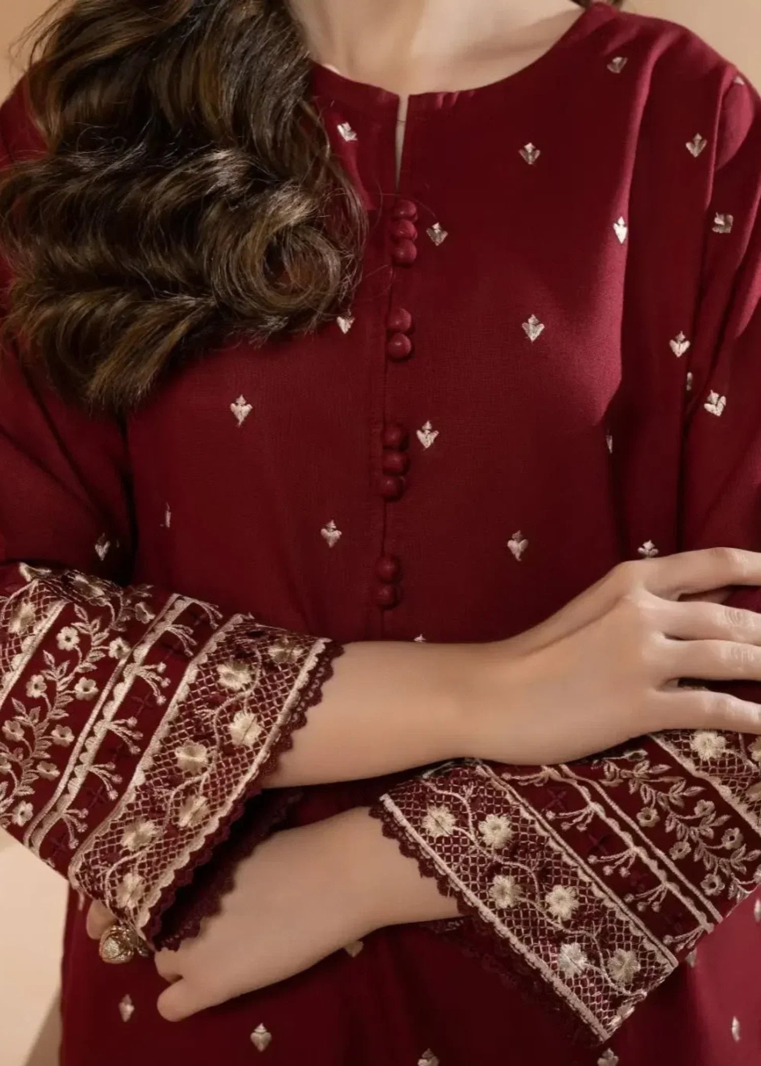 Sajfi Closet Laam Embroidered Stitched Women 2pcs