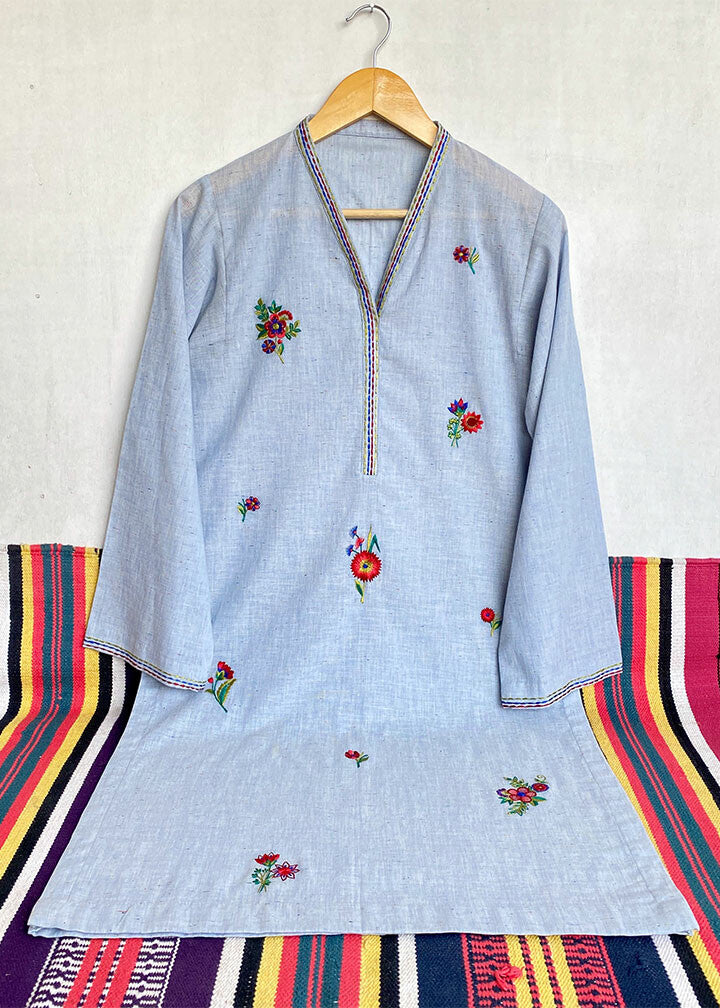 Bespoke Floral embroidered Neps Kurta Women 1pcs
