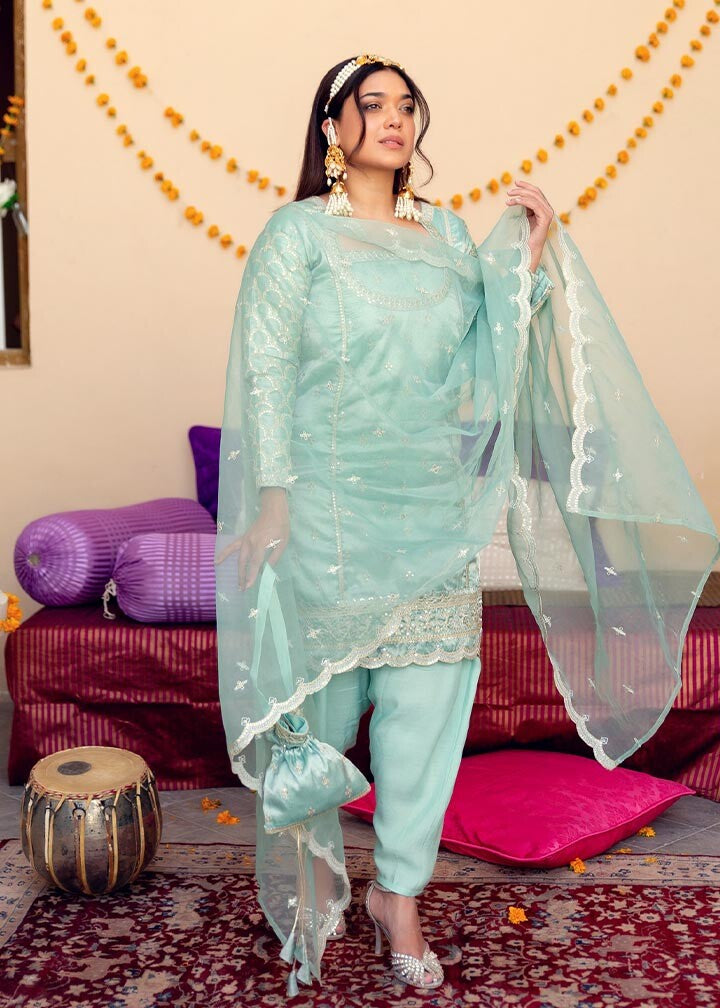 Anum Jung EMB 268 Blue Women 4pcs