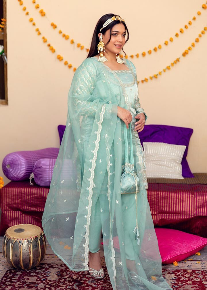 Anum Jung EMB 268 Blue Women 4pcs