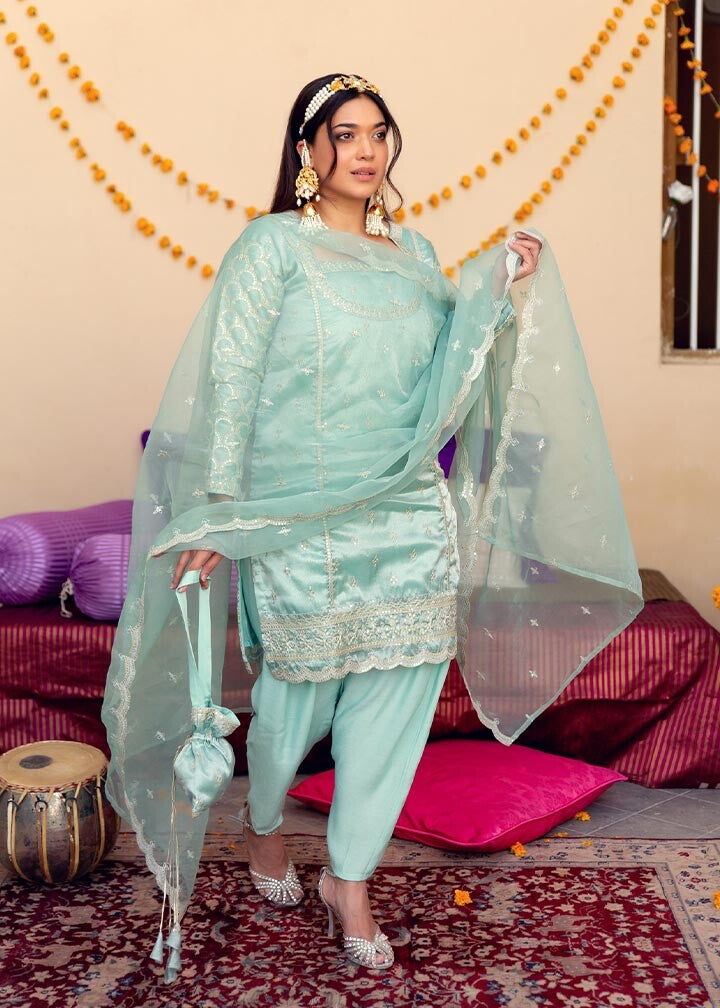 Anum Jung EMB 268 Blue Women 4pcs