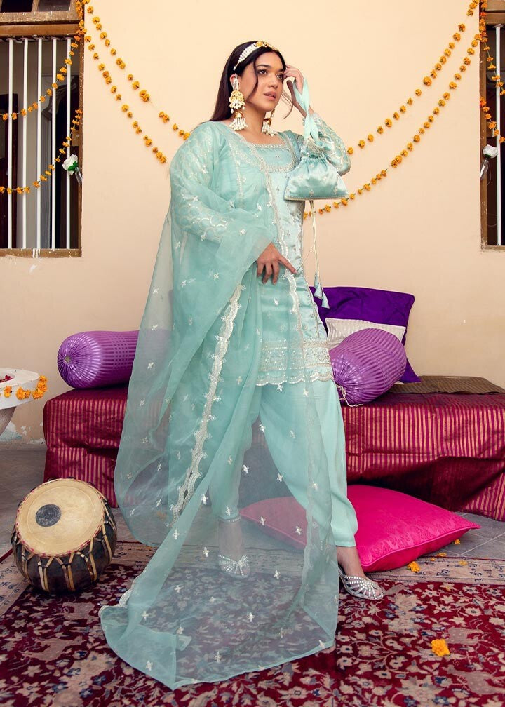 Anum Jung EMB 268 Blue Women 4pcs