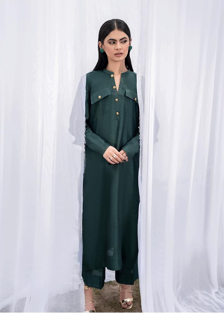 Dureshahwar Atelier Phthalo Green Outfit Women 2pcs