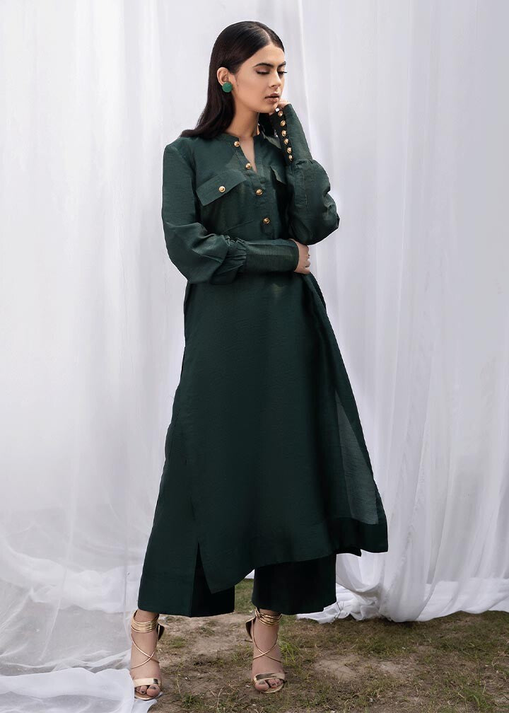 Dureshahwar Atelier Phthalo Green Outfit Women 2pcs