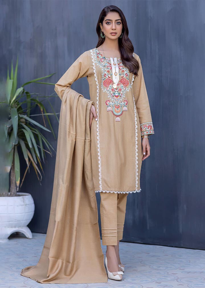 Madame Embroidered Slub Kadder Suit 2559 Women 3pcs