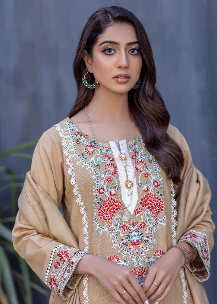 Madame Embroidered Slub Kadder Suit 2559 Women 3pcs