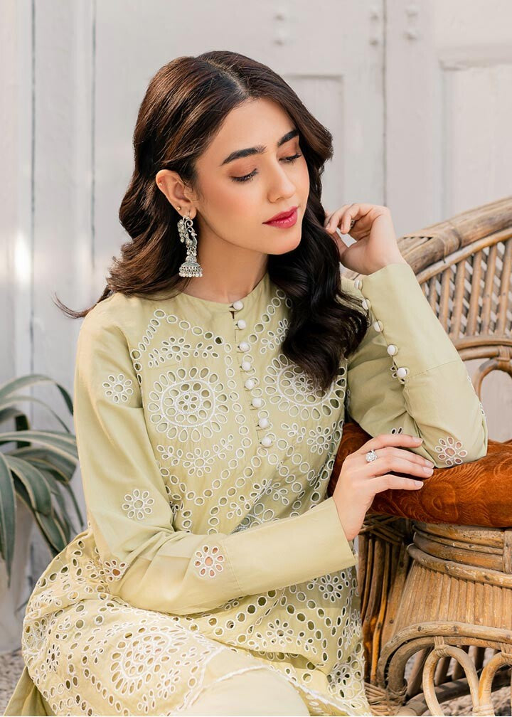 Ghonche Romanesque co ord set (green) Women 2pcs