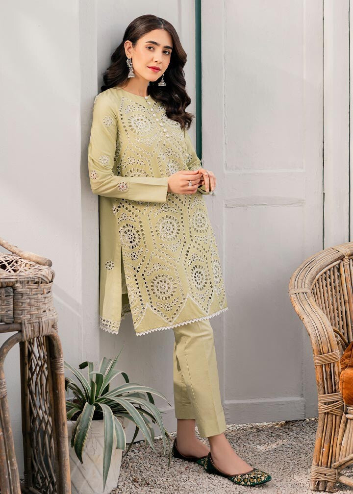 Ghonche Romanesque co ord set (green) Women 2pcs