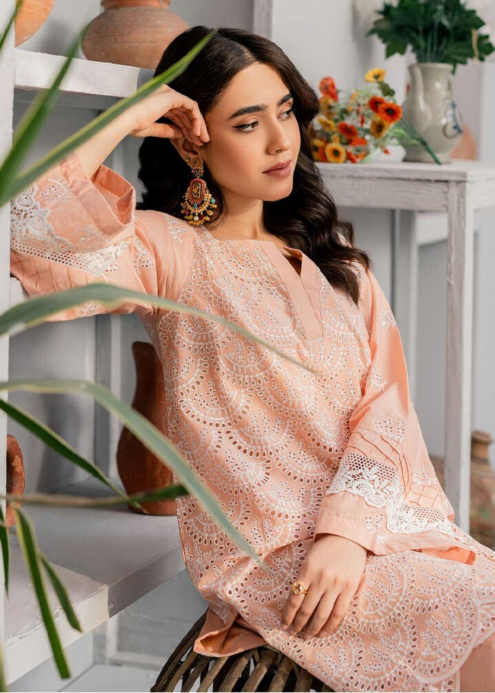 Ghonche Meenakari co ord set (peach) Women 2pcs