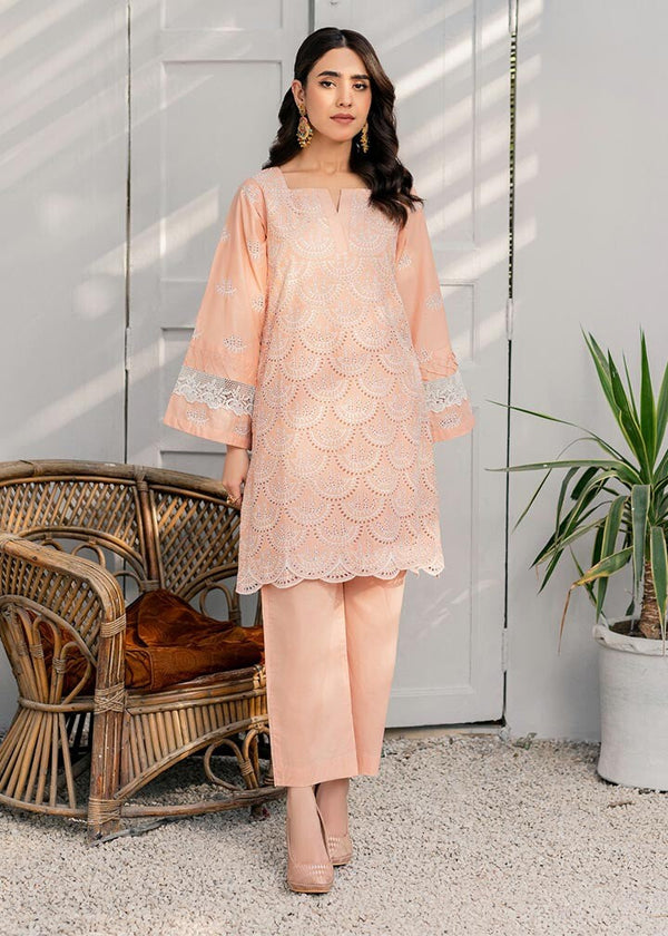 Ghonche Meenakari co ord set (peach) Women 2pcs