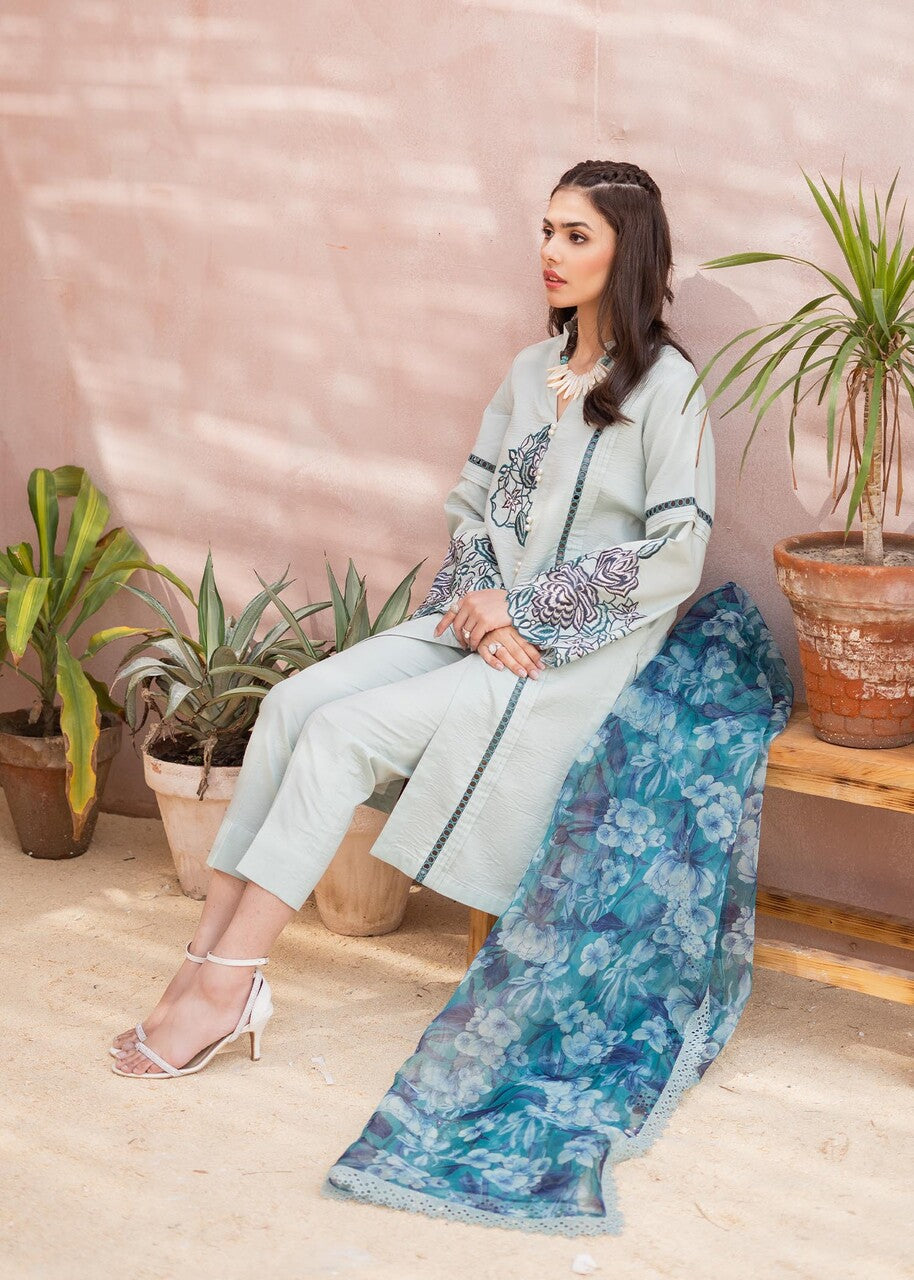 Maria Osama Blue Bell Women 3pcs