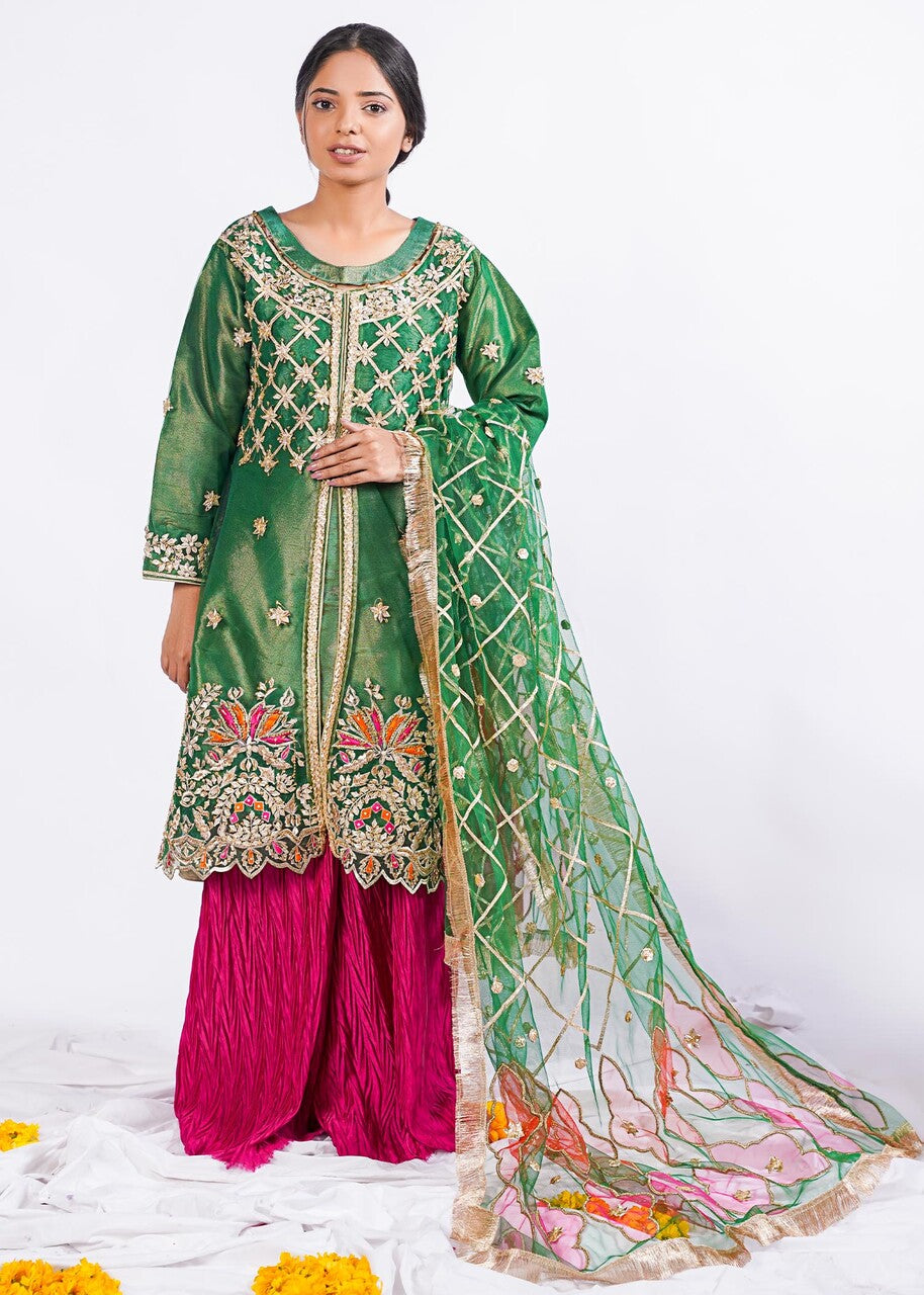 Tania Malik Studio Kamal (Bottle green) Women 4pcs