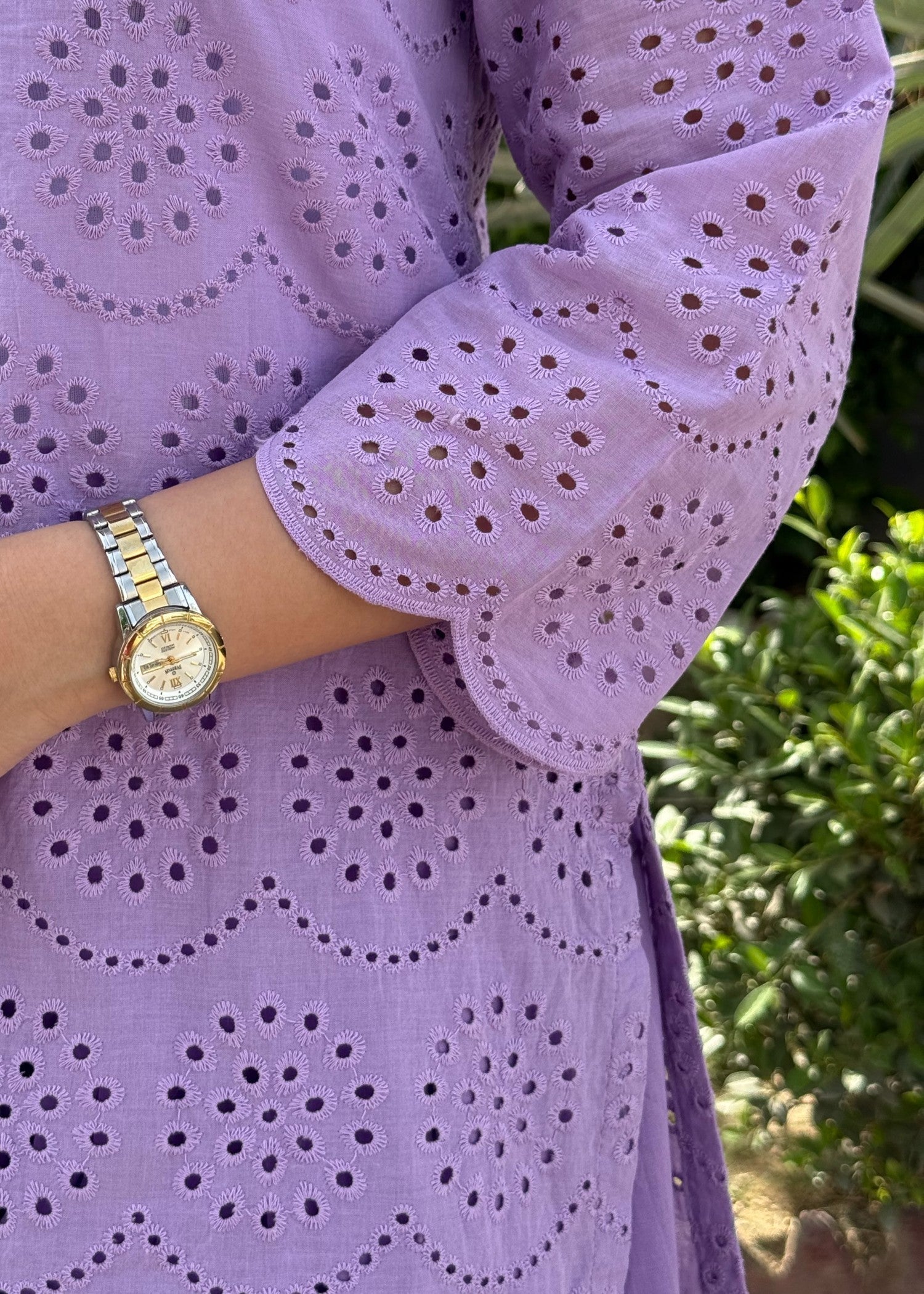 Naaz Couture Farshi Chikankari Shalwar Kameez suit Lilac Women 3pcs