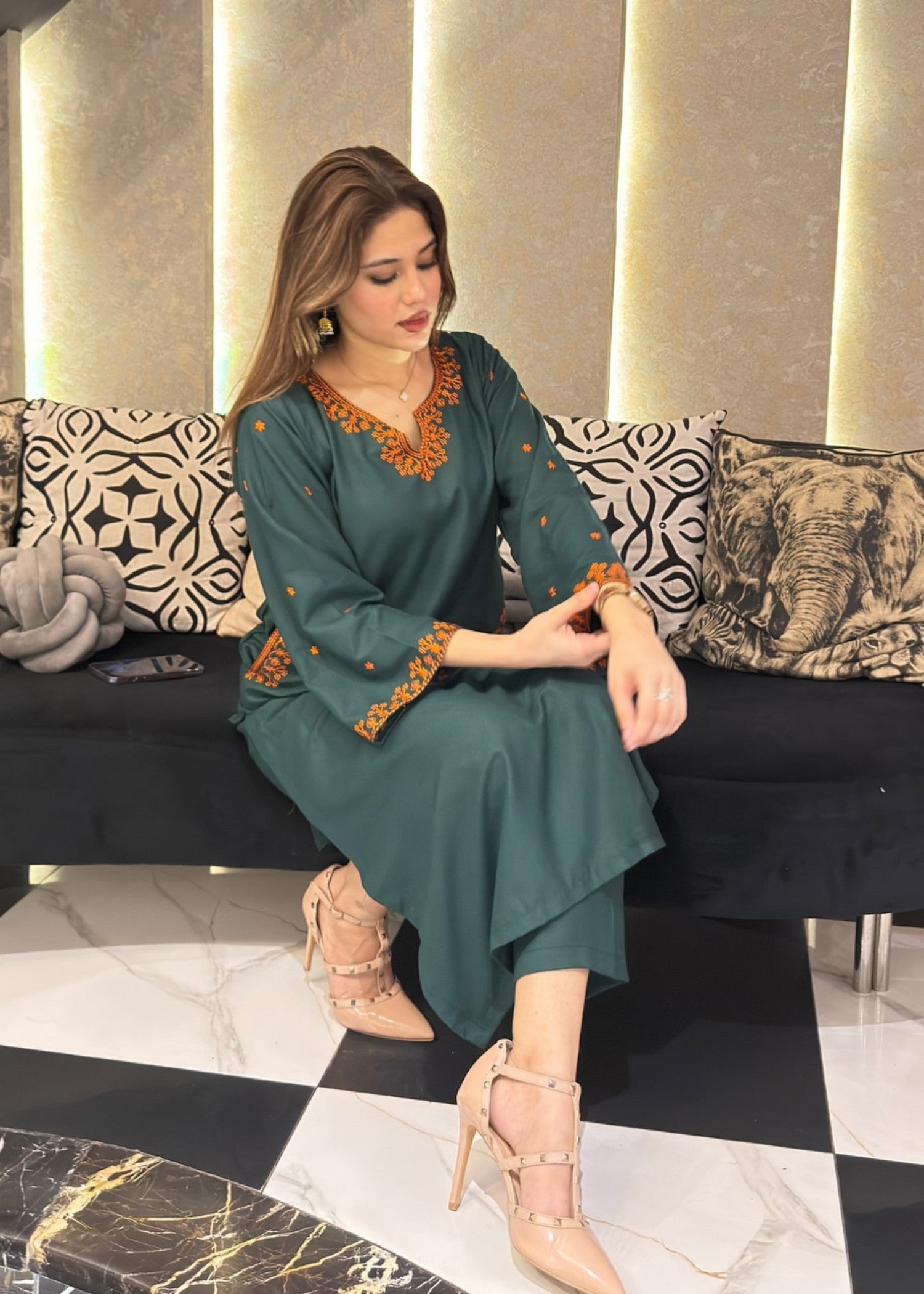 Tehzeeb Libas AFREEN EMBROIDERED STITCHED Women 2pcs