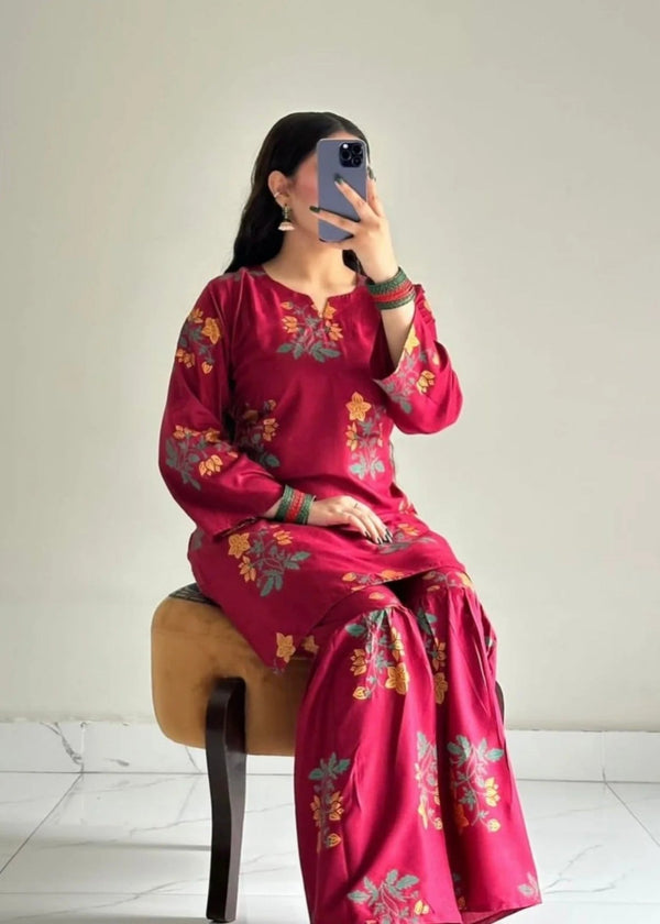 Chaudhary Arts Arabic Lawn Sharara Women 2pcs