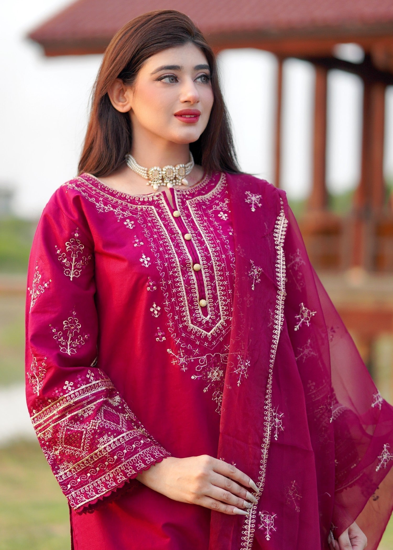 Chaudhary Arts Mirha Cotton Lawn Embroidered Women 3pcs