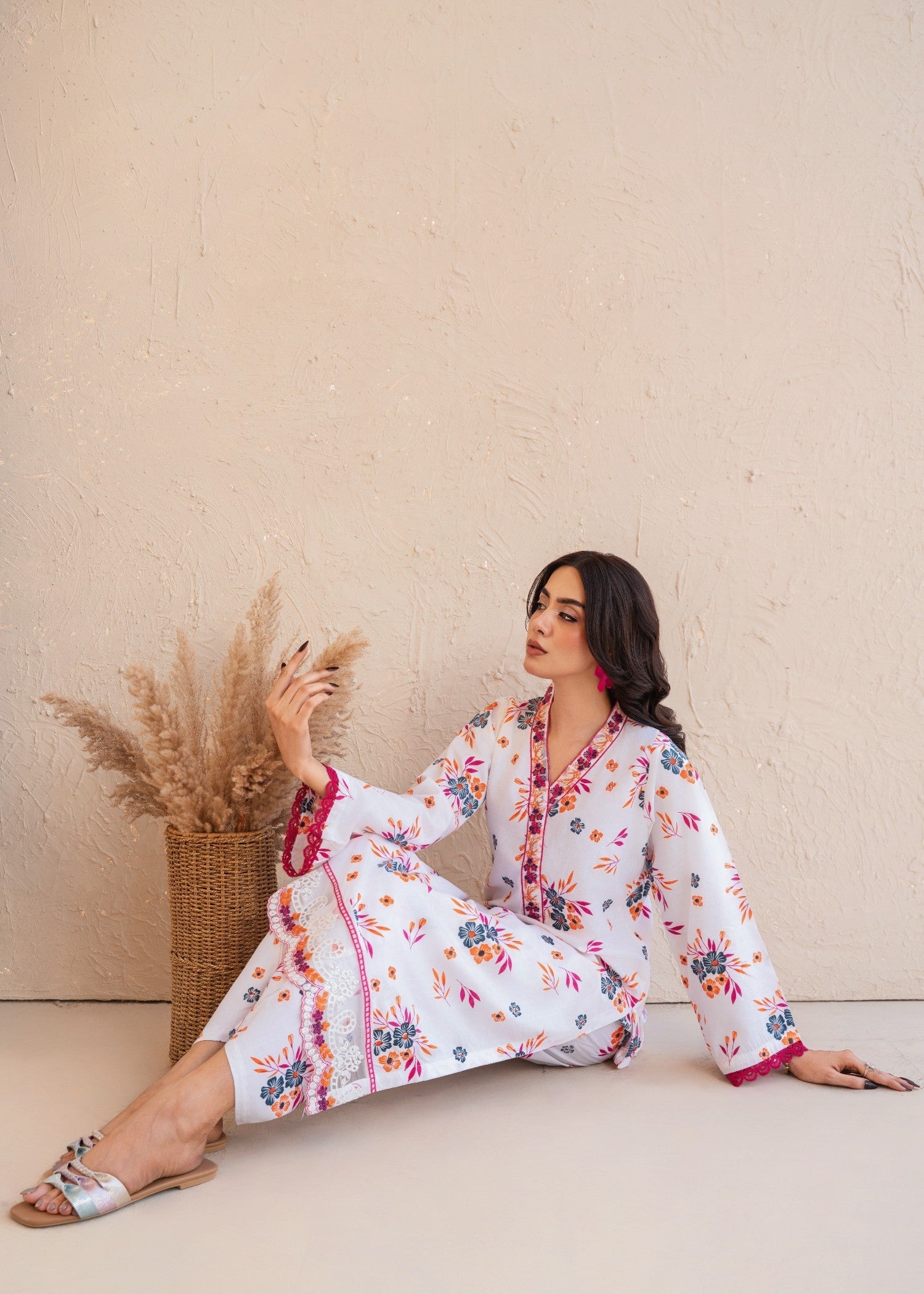 Tehzeeb Libas WHITE ELEGANCE EMBROIDERED Women 2pcs