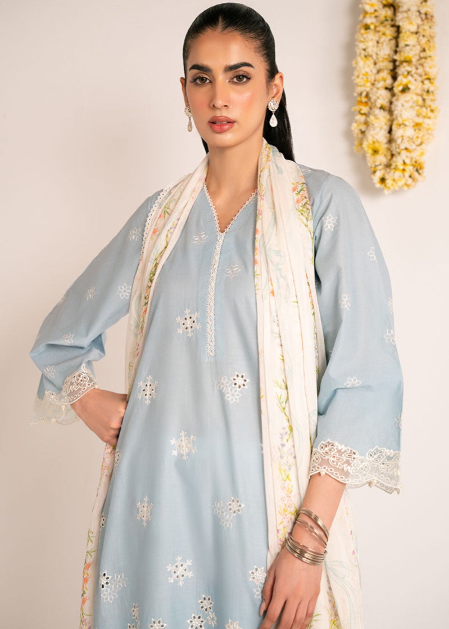 Cross Stitch SHELL BLUE 0125RTWEMBLWN0405 Women 2pcs