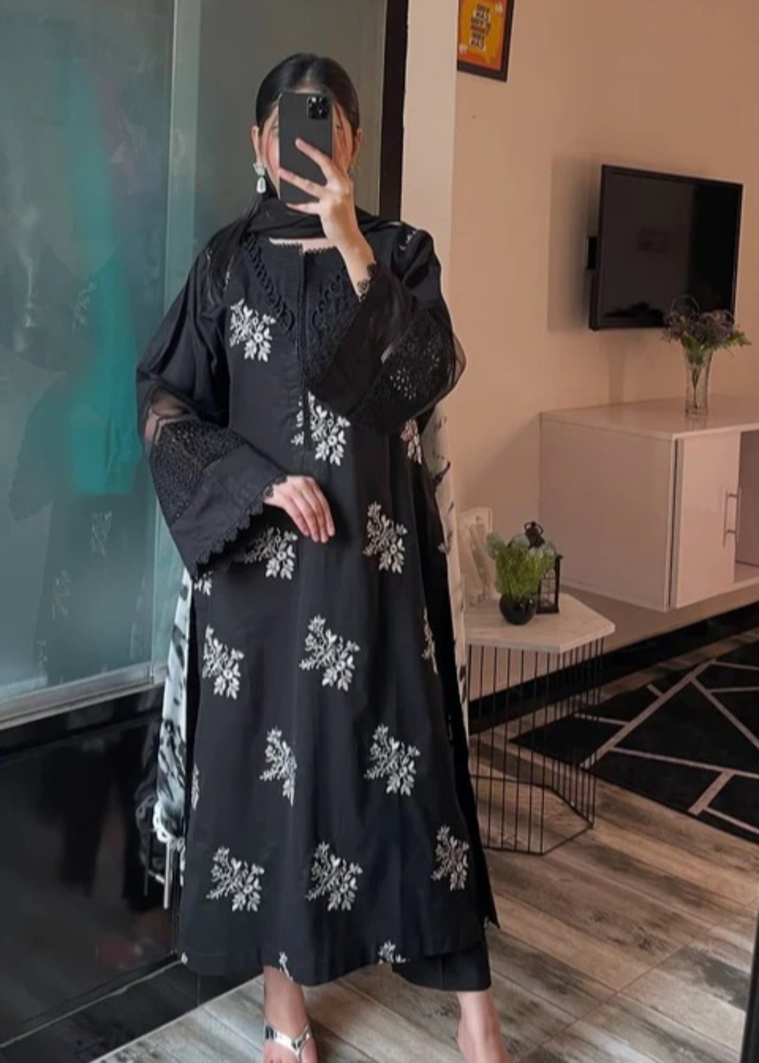 Chaudhary Arts Nora Black Embroidered Women 3pcs