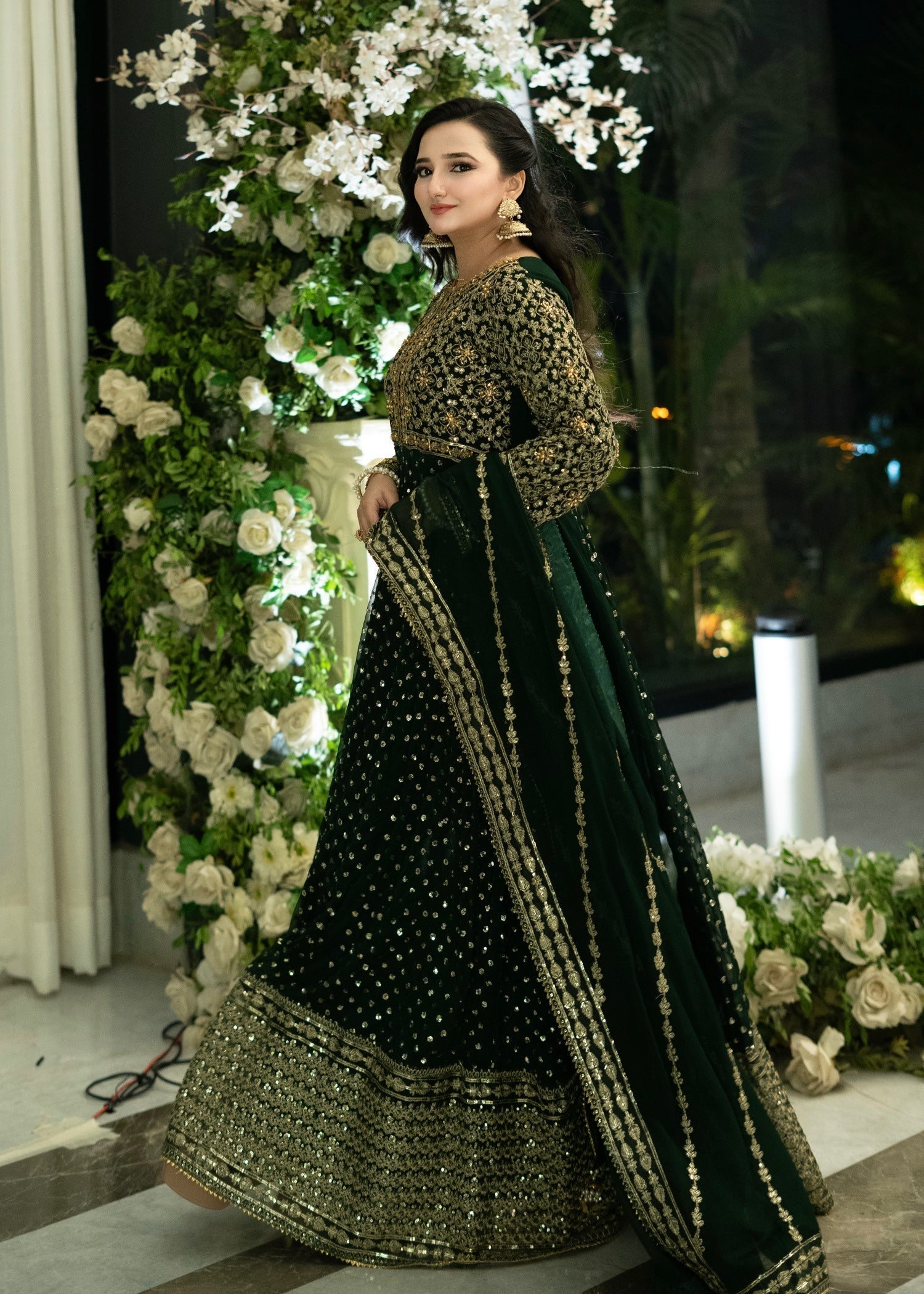 Suits By Sadia IMAAN GREEN CHIFFON MAXI Women 3pcs