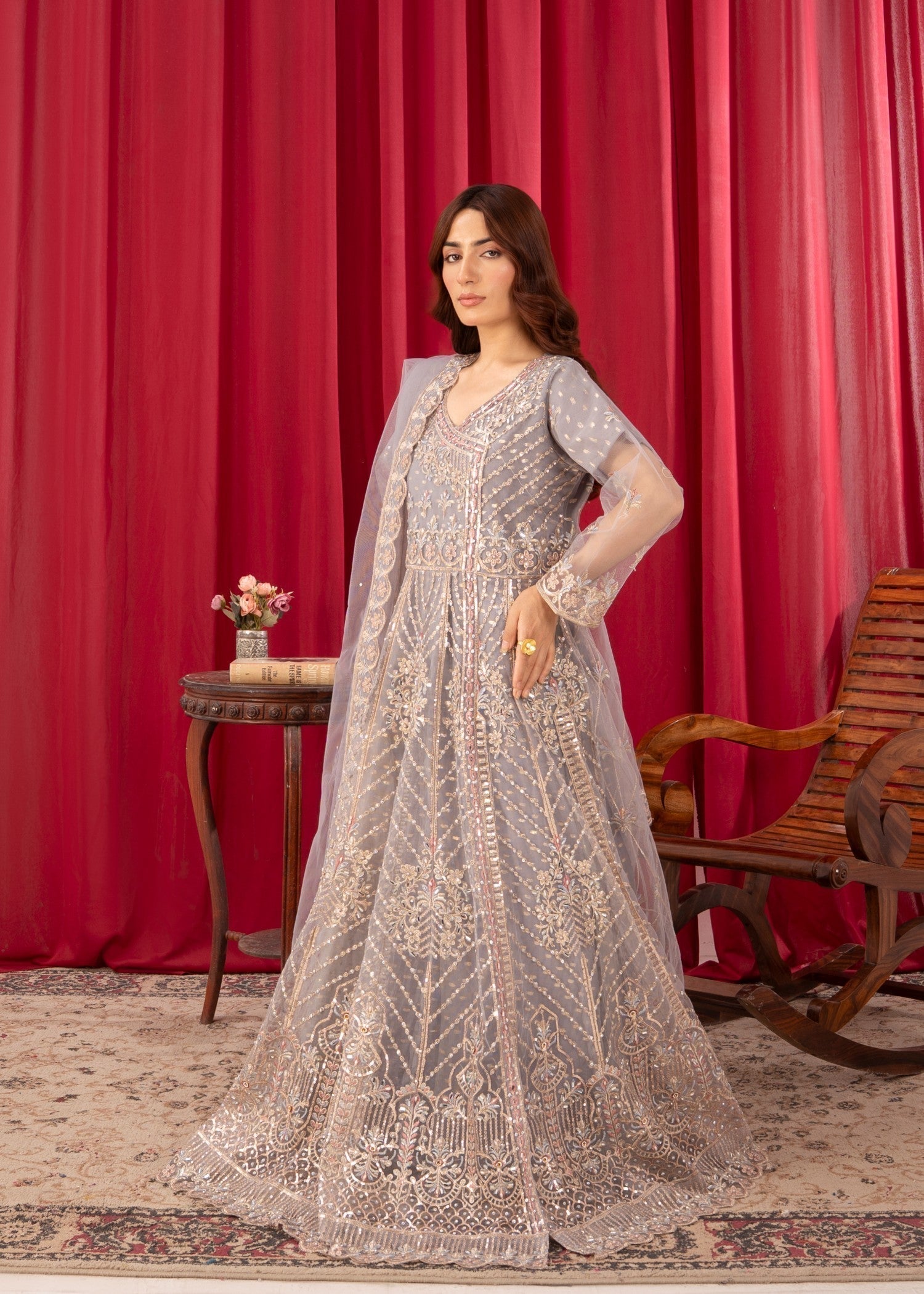 Four Season Boutique QISWAH ANGRAKHA GREY Women 3pcs