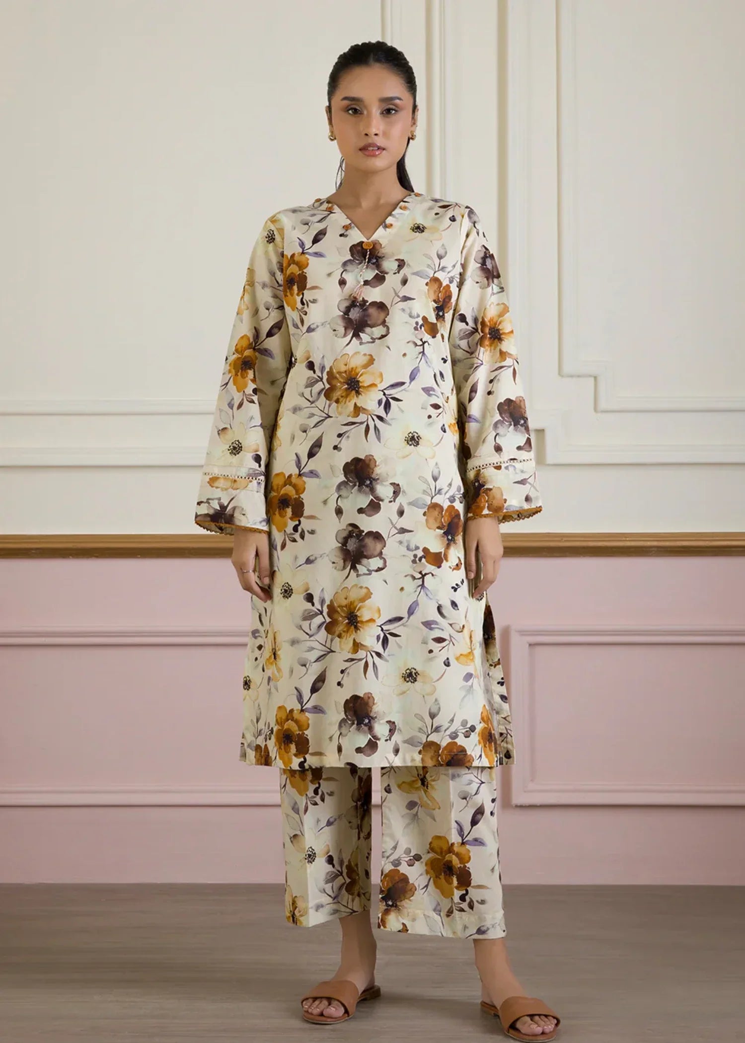 Zellbury WPS2522177 Off White Women 2pcs