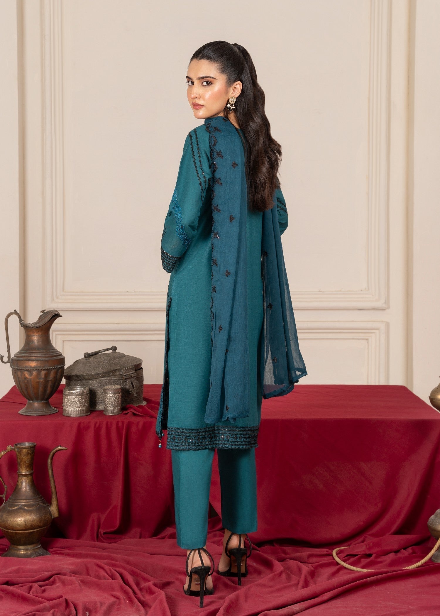 Four Season Boutique ZIRWAH COTTON TEAL Women 3pcs