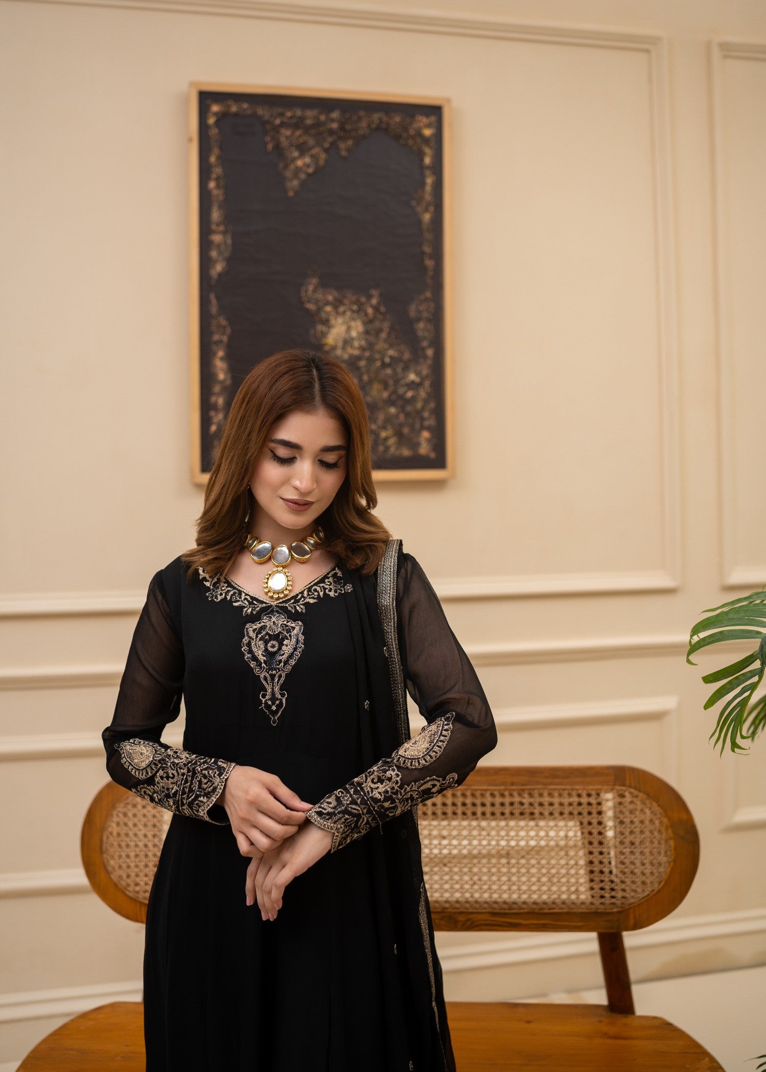 Alyssa BLACK MAXI ALL304 Women 3pcs