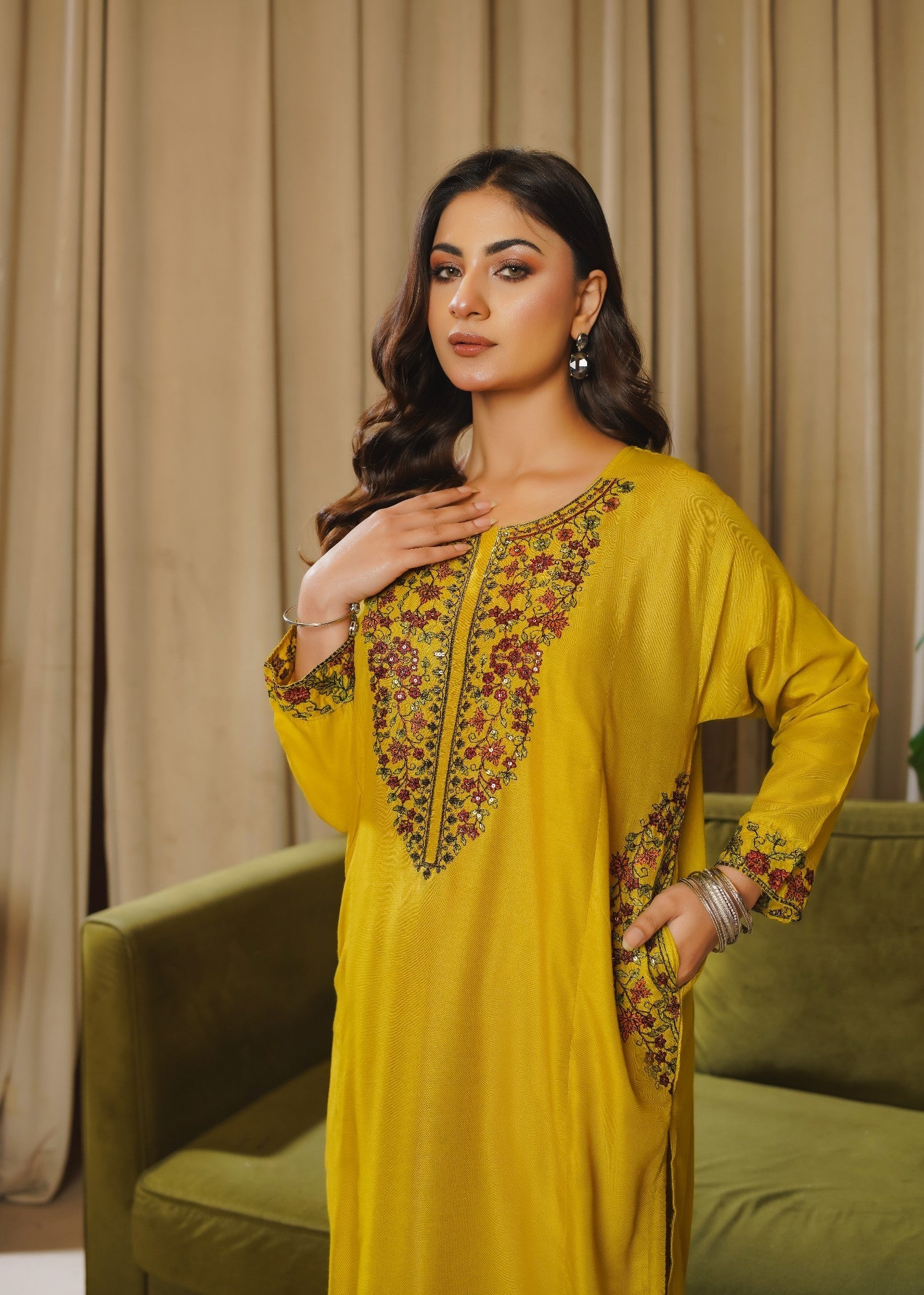 Bin Fatteh Fashion POCKET SEQUENCE Women 2pcs